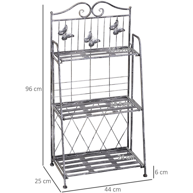 3-Tier Metal Plant Stand Indoor/Outdoor Size