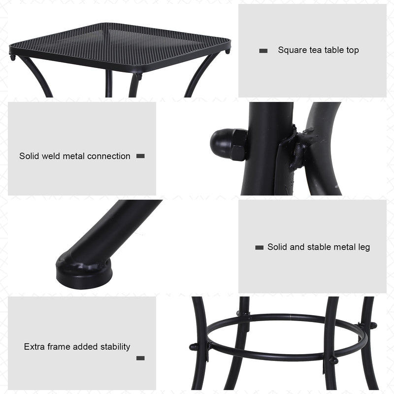 Square Bistro Table Outsunny