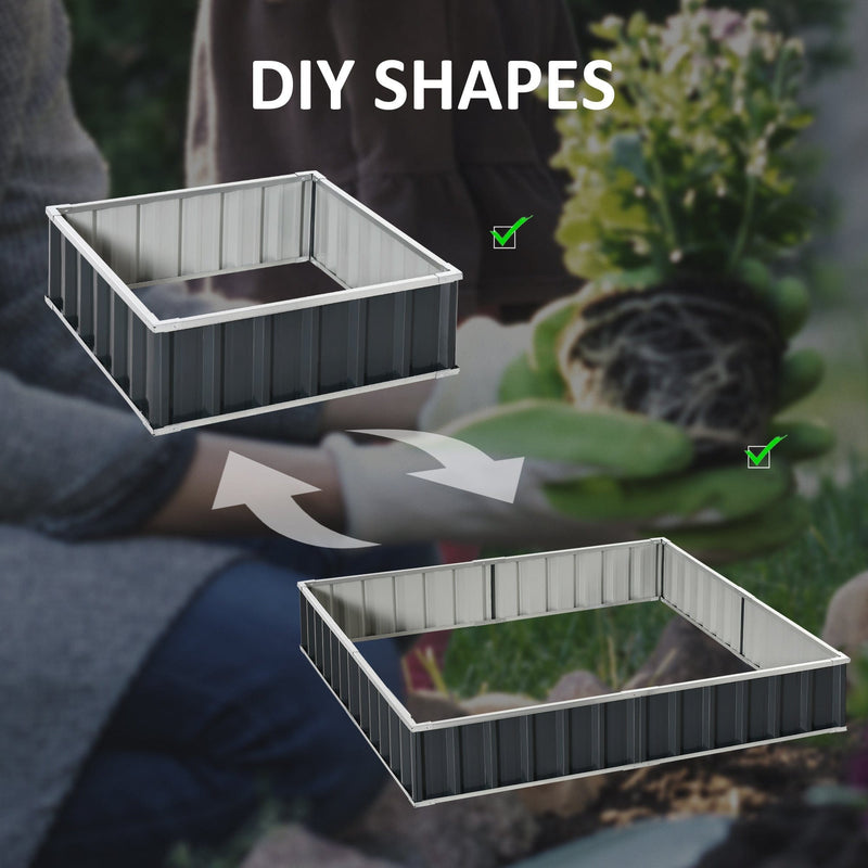 DIY Large Raised Metal Garden Beds, 258x90 cm