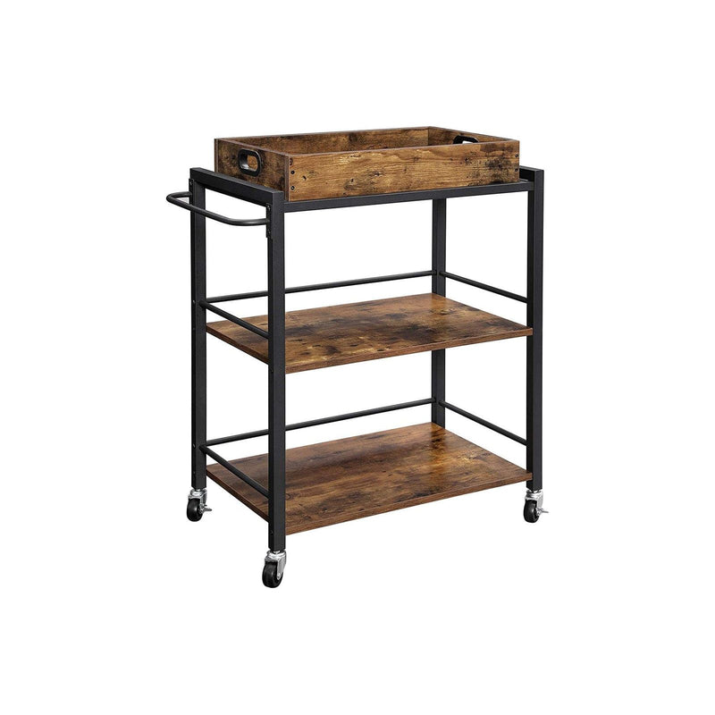 Vasagle Kitchen Cart On Wheels Removable Tray