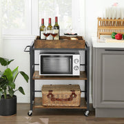 Vasagle Kitchen Cart On Wheels Removable Tray