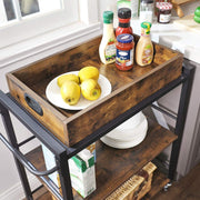 Vasagle Kitchen Cart On Wheels Removable Tray