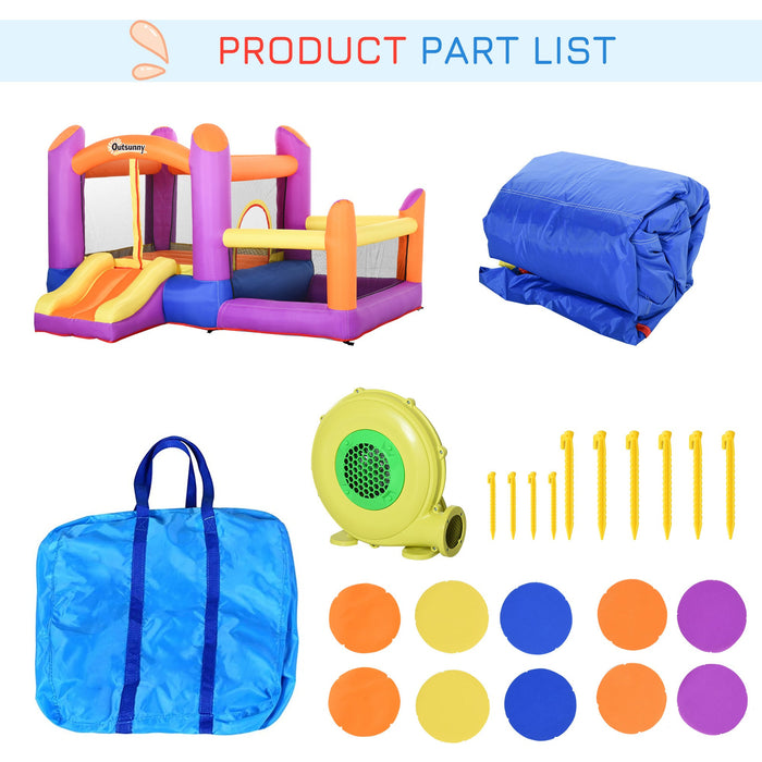 Kids Bouncy Castle With Pool and Slide, Age 3-12 Years