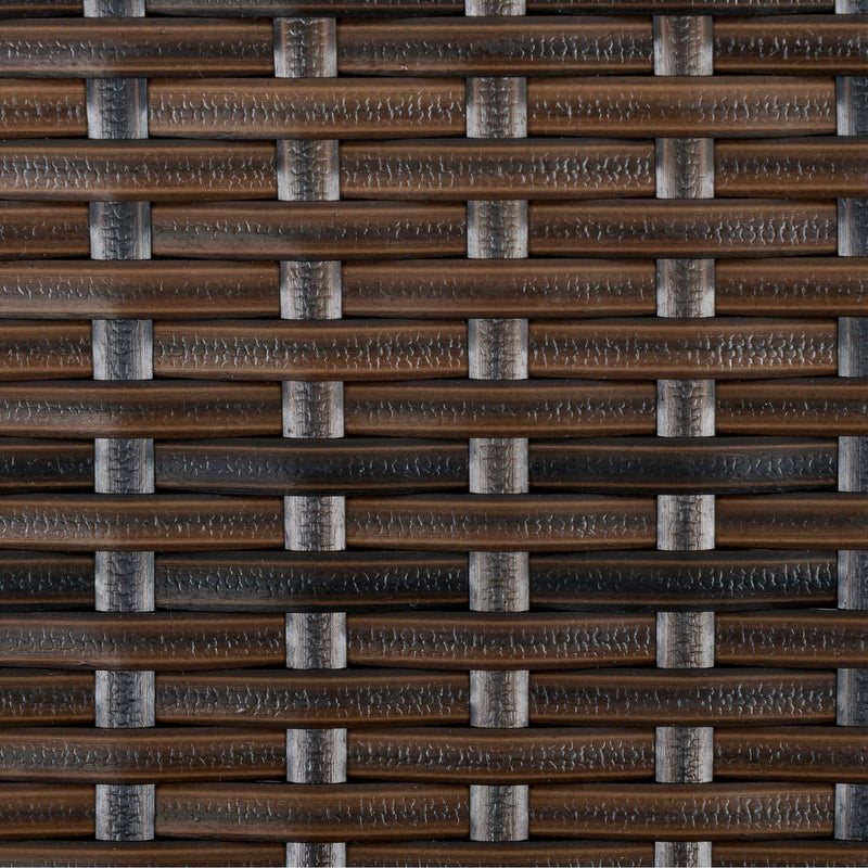 6 Piece Outdoor Dining Set with Rattan Chairs & Glass Table