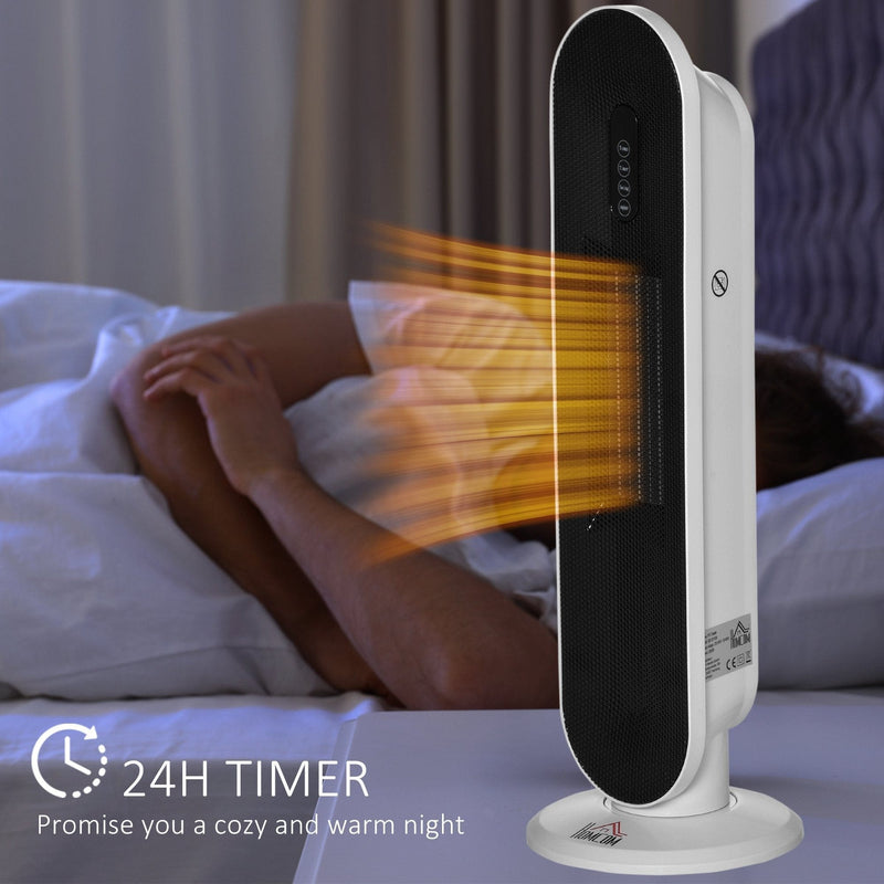 Indoor Ceramic Heater, 45° Oscillation, Timer, 1200W/2000W