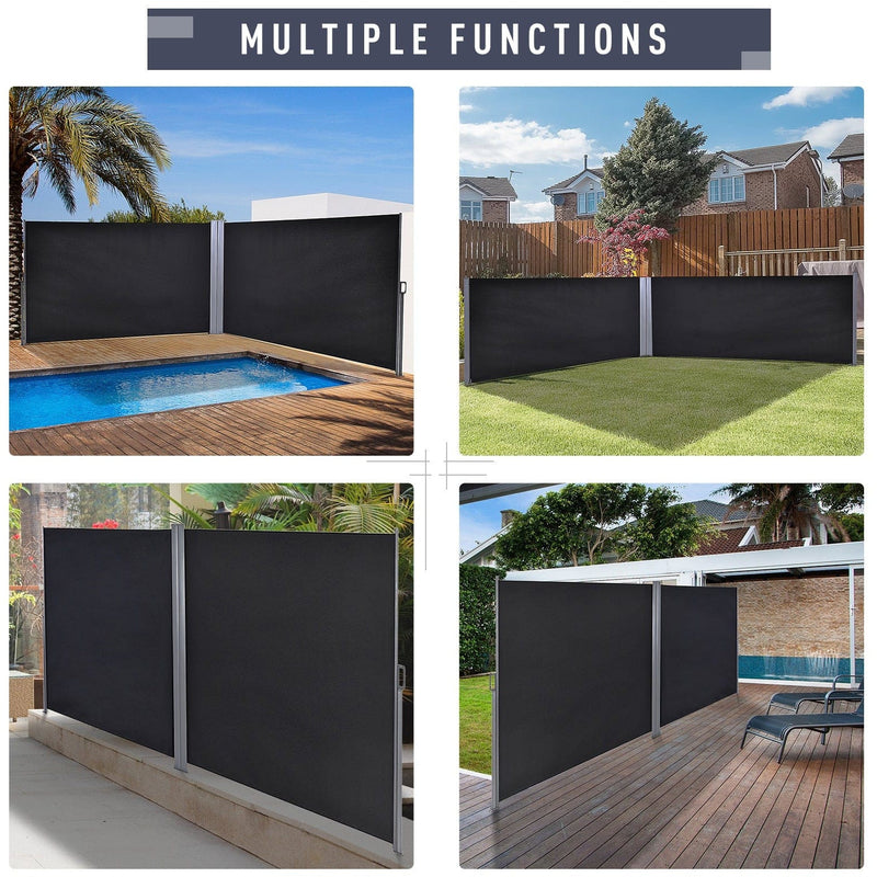 Double Pull Out Side Awning, 6 x 1.6m