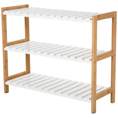 3 Tier Wooden Shoe Rack Homcom