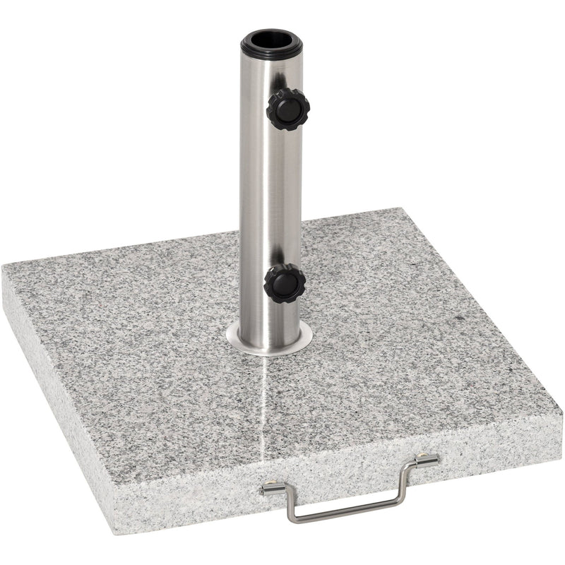 28kg Marble Parasol Base With Wheels Outsunny