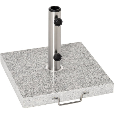 28kg Marble Parasol Base With Wheels Outsunny