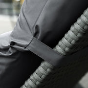 Sun Lounger Cushions with Ties 196x55cm Grey Outsunny