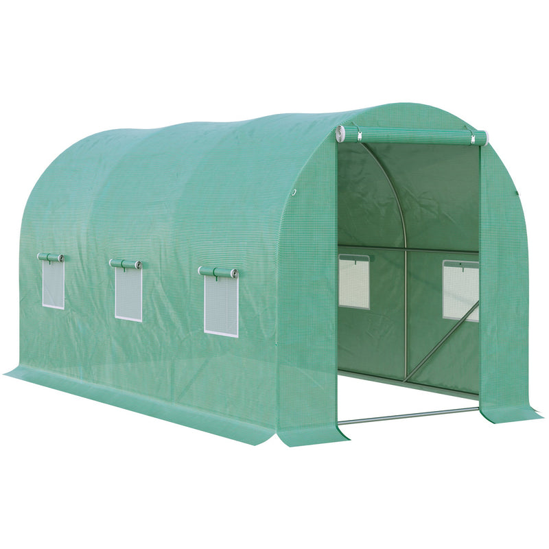 Polytunnel Greenhouse, Galvanised Steel Frame, 4x2x2M