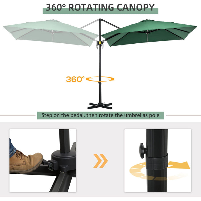 Square Garden Umbrella, Green