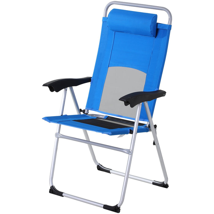 Folding Metal Garden Chair, 3 Reclining Position