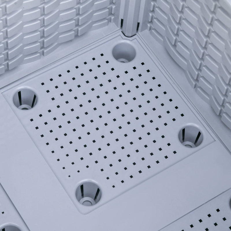 2 Rattan Planters Outdoors, 40x40x44 cm