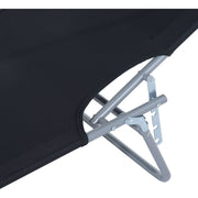 Folding Sun Lounger With Canopy Outsunny