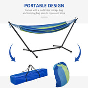 Camping Hammock with Stand, Bag, Adjustable, 120kg Load Outsunny