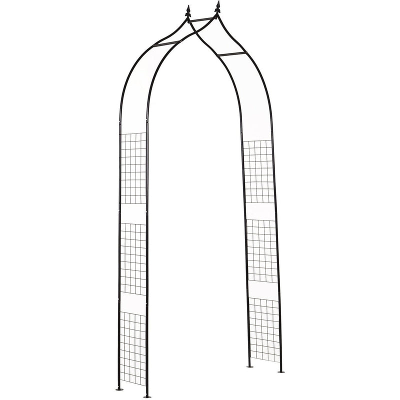 Metal Garden Pergola, Steel Frame, for Plants & Trellis Outsunny