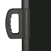 Outsunny 3 x 2m Retractable Sun Side Awning Screen Fence Patio Garden Wall Balcony Screening Panel Outdoor Blind Privacy Divider, Black Outsunny
