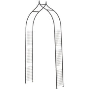 Metal Garden Pergola, Steel Frame, for Plants & Trellis Outsunny