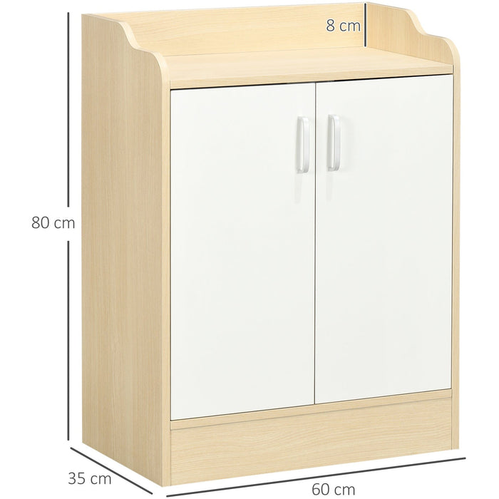 2 Door Shoe Storage Cabinet, Holds Up To 9 Pairs