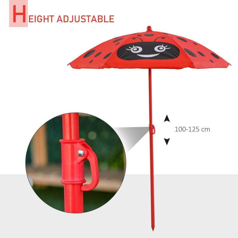 Kids Picnic Table Set with Adjustable Umbrella