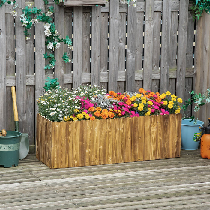 Large Wooden Garden Raised Bed Pot