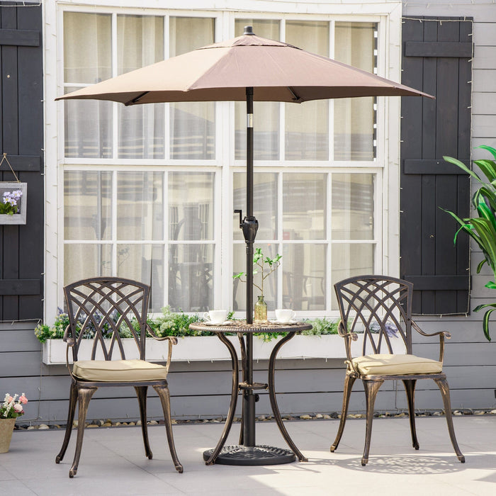 3pc Cast Aluminium Bistro Set, Bronze