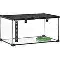 Reptile Terrarium, Black (50x30x25cm) Pawhut