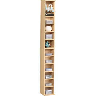 CD/DVD Display Shelf: 204-Unit Capacity Homcom