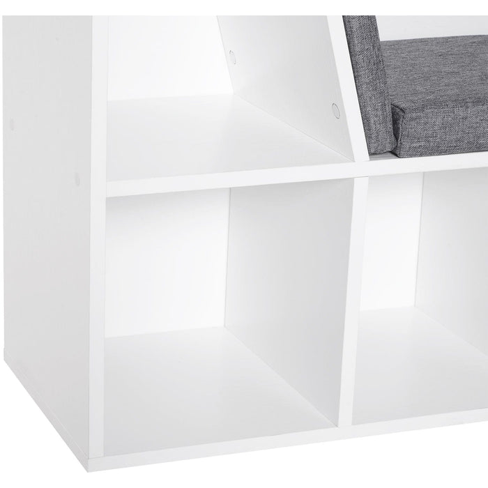 Bookcase With Seat, Storage Unit, 102W x 30D x 61H cm