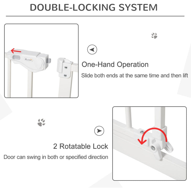 Wide Stair Gate Pressure Fit, 76.2H x 136.3W, White