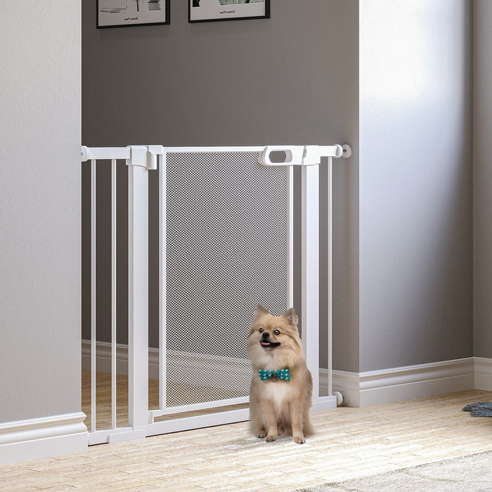 White Dog Gate for Doorways & Stairs