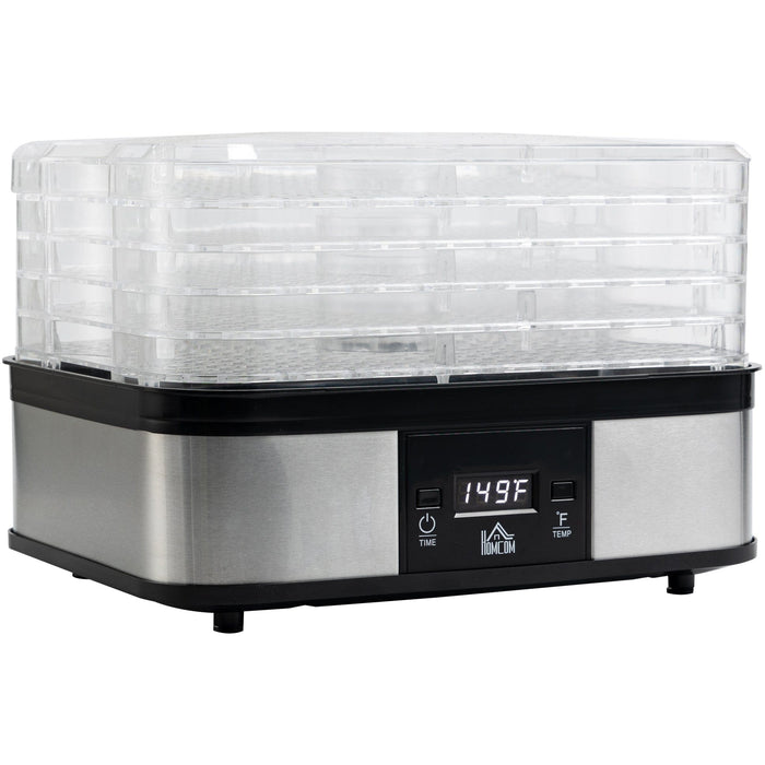 Food Dehydrator, 5-Tier, 245W, Stainless Steel, Silver