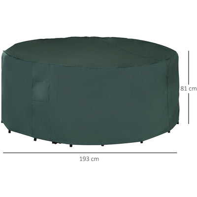 Waterproof Cover For Round Garden Table, 193 x 80cm Outsunny