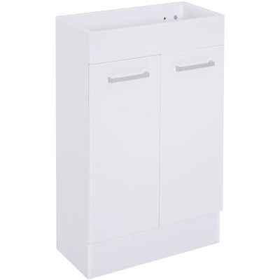 Under Sink Bathroom Vanity Unit With Ceramic Basin & Storage Kleankin
