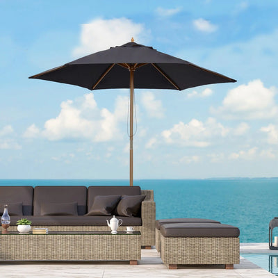 2.5m Wooden Garden Parasol Outsunny