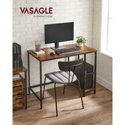 Vasagle Industrial Computer Desk With 2 Shelves For Home Office
