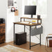 Vasagle Computer Desk With Shelf