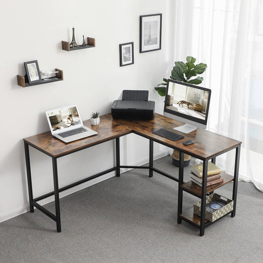 Vasagle Corner Desk With Shelves