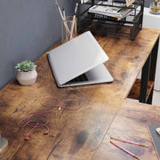 Vasagle Industrial L Shaped Corner Computer Desk with Cupboard & Shelves For Home Office