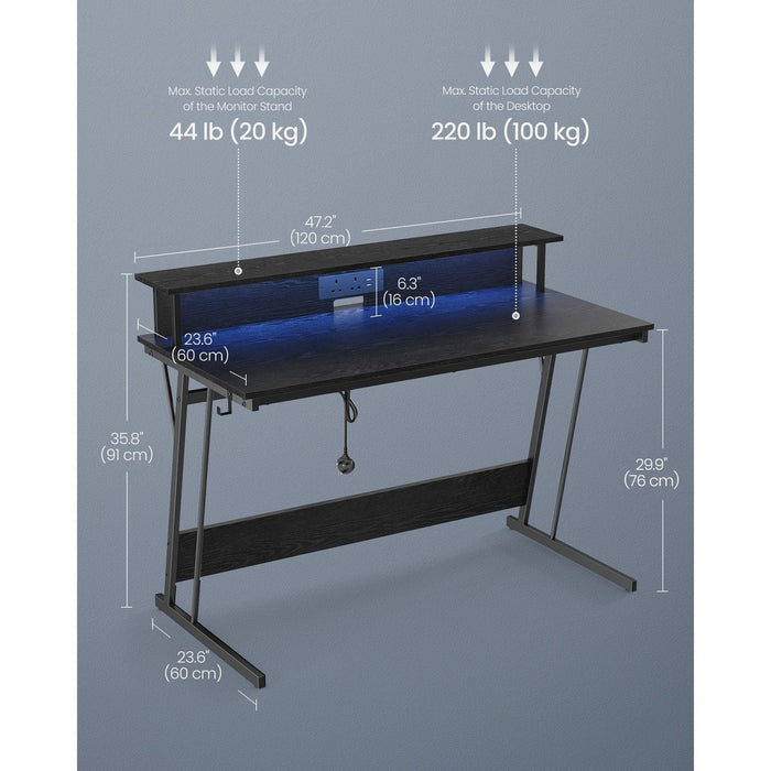 Vasagle Gaming Desk with LED Lights