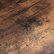 Industrial Desk With Shelves For Home Office by Vasagle - Features black steel frame and rustic brown desktop - Can be used with shelves on left or right