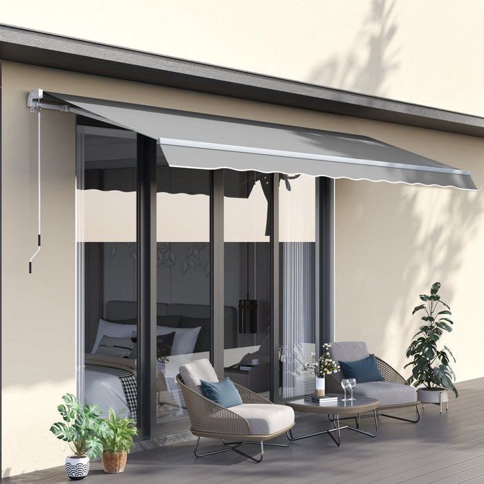 Awning Canopy Retractable, Manual Operation, 4x2.5m