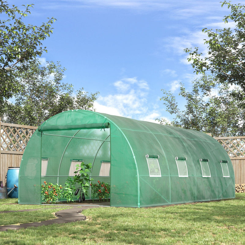Large Polytunnel Greenhouse, Walk-in Design, Windows, 6x3m