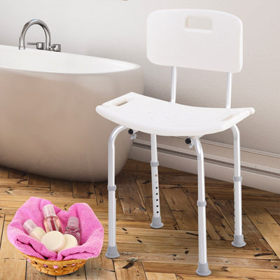 Bath Chair Shower Stool With Adjustable Height Homcom