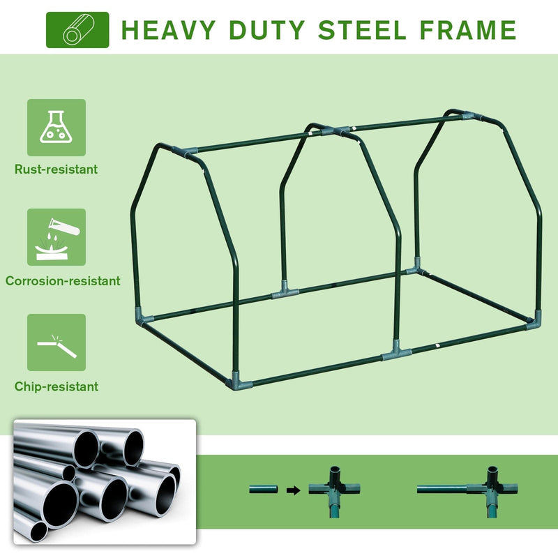 Mini PVC Greenhouse, Steel, 99 x 71 x 60 cm