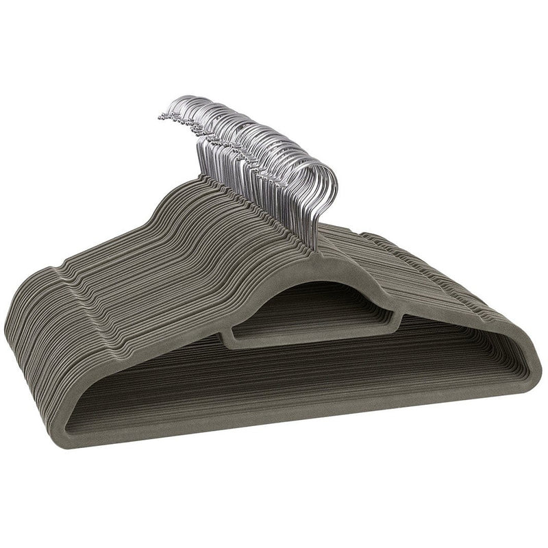 Pack of 20 Grey Velvet Coat Hangers