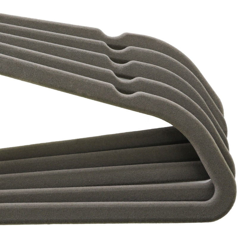 Pack of 20 Grey Velvet Coat Hangers