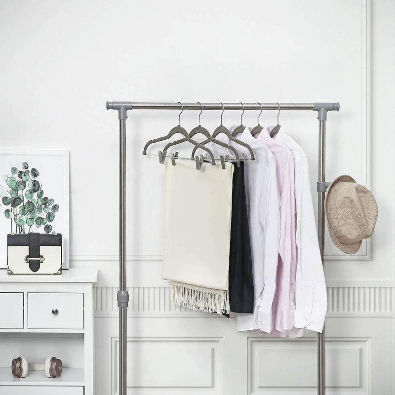 Pack of 12 Grey Velvet Trousers Hangers Songmics