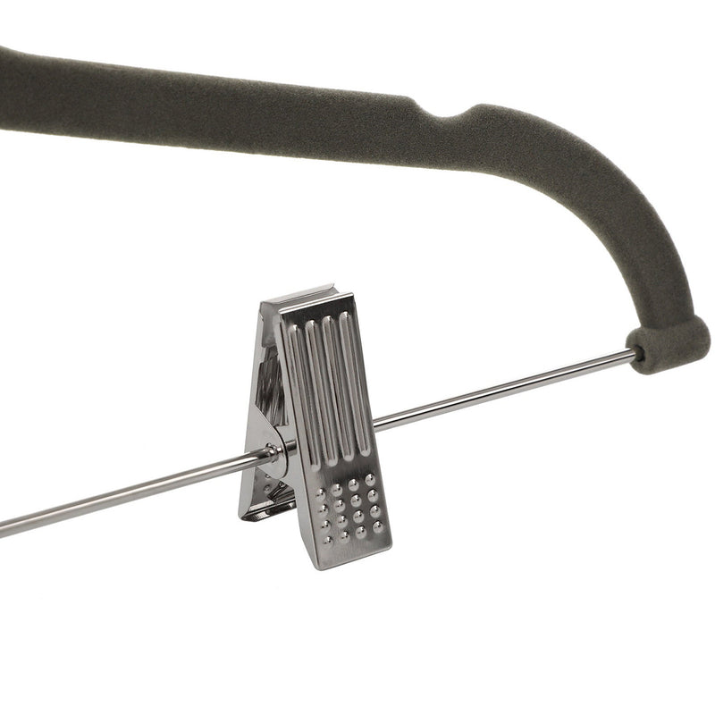 Pack of 12 Grey Velvet Trousers Hangers Songmics